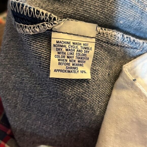 True Vintage 1980s Levi’s 501 Button Fly Dark Wash USA Blue Jeans size 33/36 - Picture 9 of 16